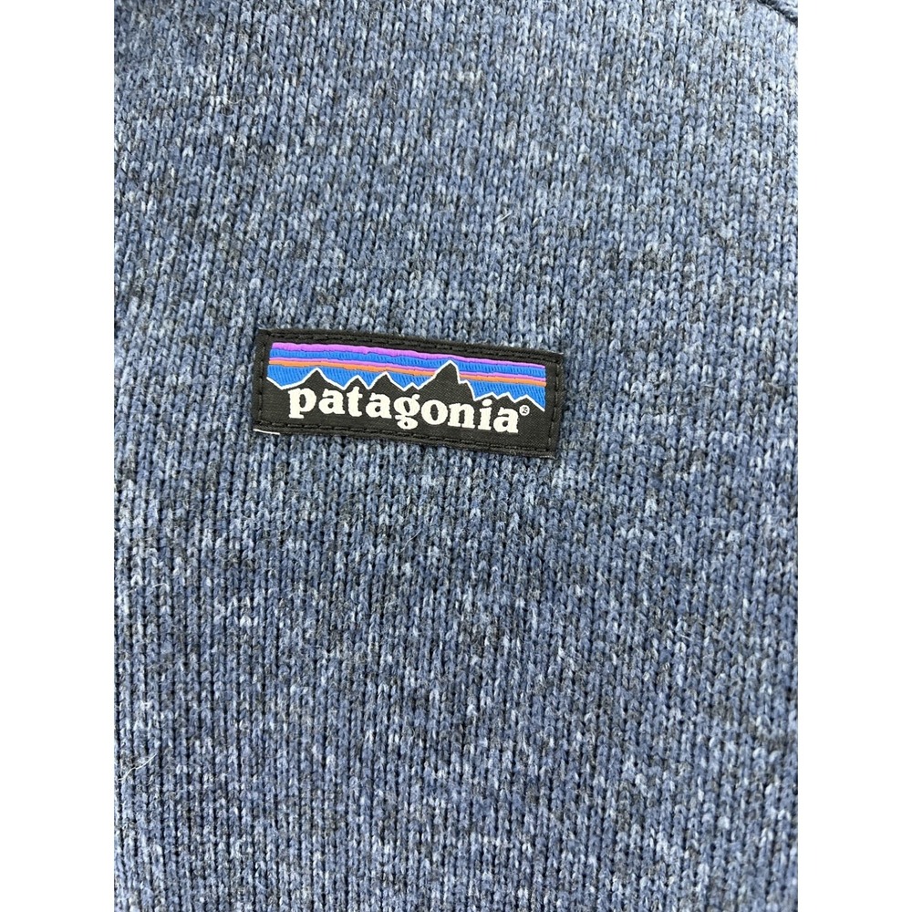Patagonia Better Sweater 1/4-Zip Fleece Pullover Blue 25522 Men's M Ship Skis - Picture 5 of 7